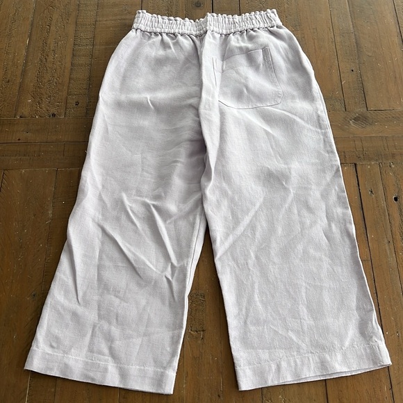 Crewcuts lilac linen flutter shoulder top and cropped pants matching set nwot - Picture 10 of 10